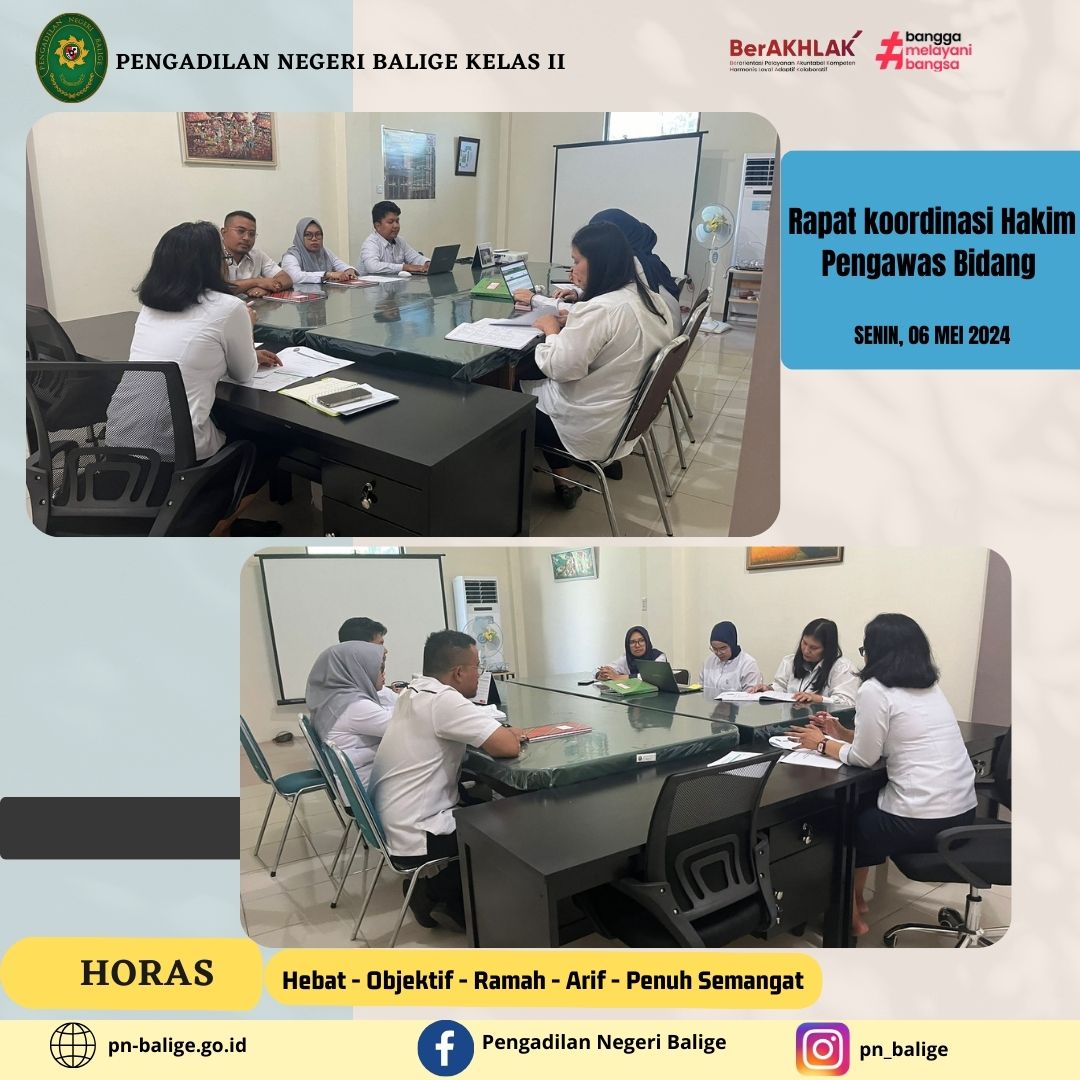 Rapat koordinasi Hakim Pengawas Bidang 